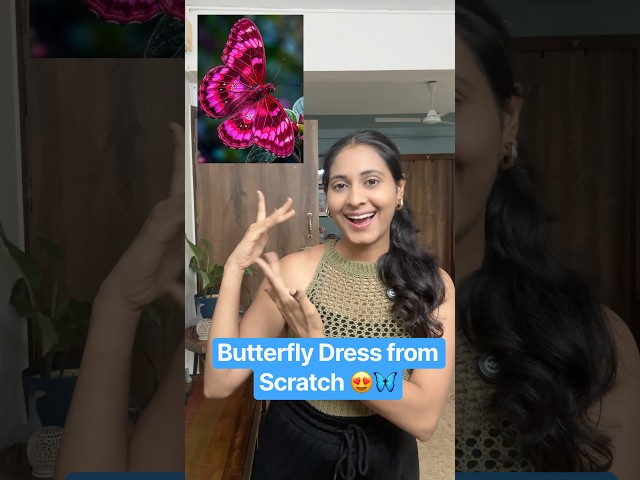 Have you seen this Real Butterfly outfit made from scratch? #butterfly #outfitfromscratch #dress ...