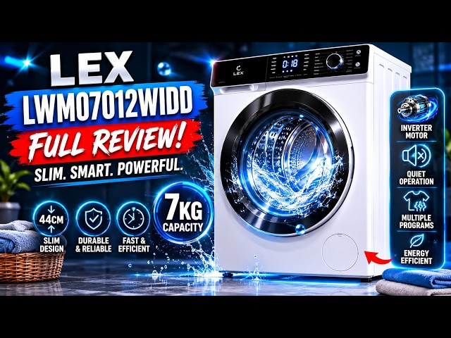 LEX LWM07012WIDD Drive Review | Slim 7KG Washing Machine with Direct Drive