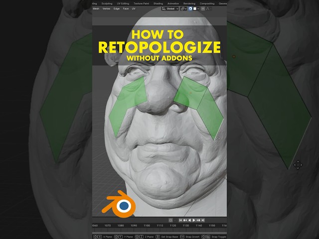 How to Retopologize in Blender without Addons