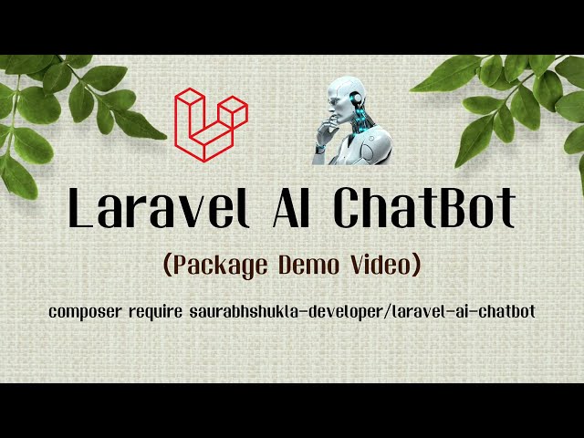 Laravel AI ChatBot (Larval Package) - Demo