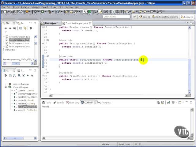 Advanced Java tutorial - The Console Class