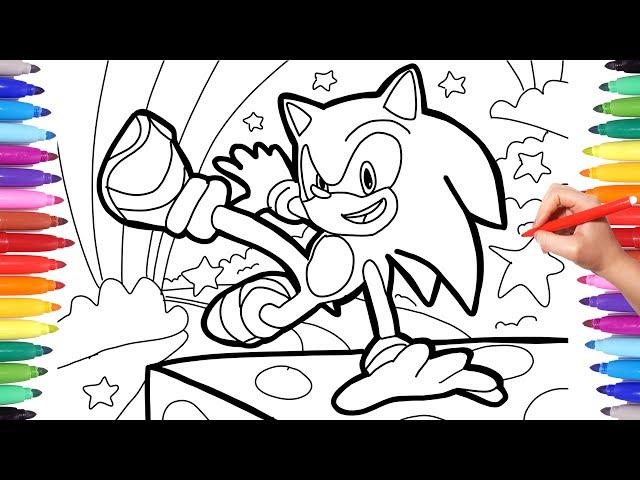 Sonic the Hedgehog Coloring Pages, Learn Coloring with Sonic Coloring Book for Kids