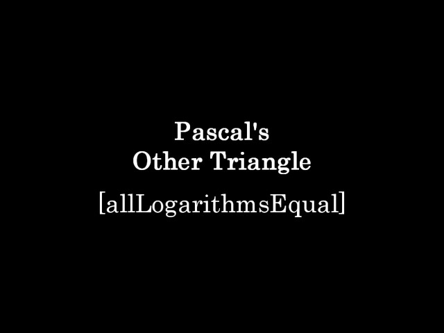 Above Pascals Triangle, aka The Worst Math Video Ever Made