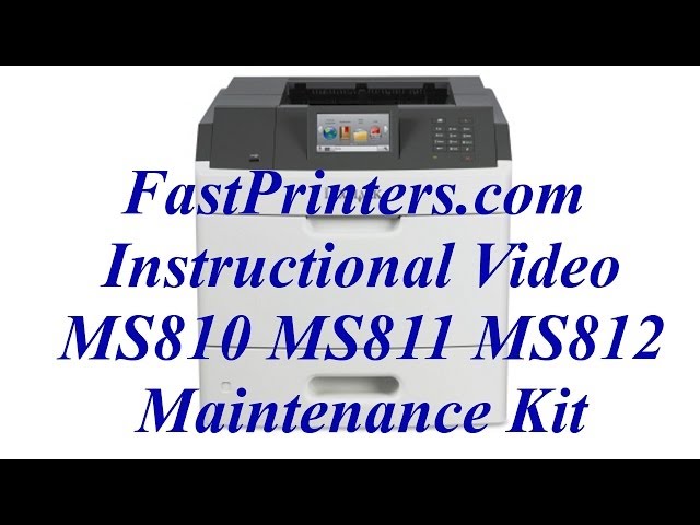 Installing the Lexmark MS810 MS811 MS812 fuser maintenance kit 40X8420 40X7743