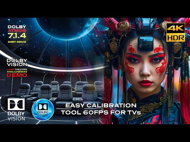 DOLBY VISION 60fps "Ultimate TV Calibration Tool with Instructions" 10K - 4K - 2K -1K Nits  [4KHDR]