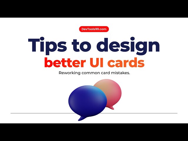 Tips to design better UI cards #devtools99 #uiuxdesign #ui #design #uicards #webdevelopment