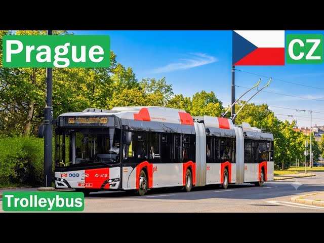 🇨🇿 Trolleybuses in Prague, Czechia 2024【4K】