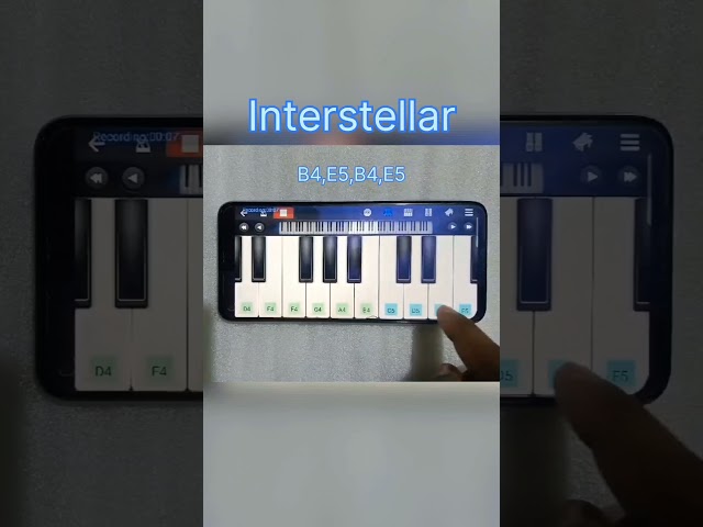 Interstellar mobile piano Tutorial #shotrs 🎹🎹🎹
