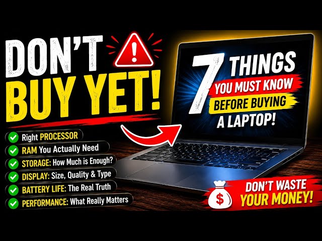 DON’T Buy a Laptop Before Knowing These 7 Things! 🚨