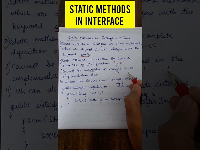 Static method in interface #java #javaprogramming #learning #tutorial