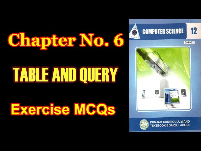 12th Class Computer Science Chapter 6 MCQs || 12th Class Computer Chapter 6 MCQs