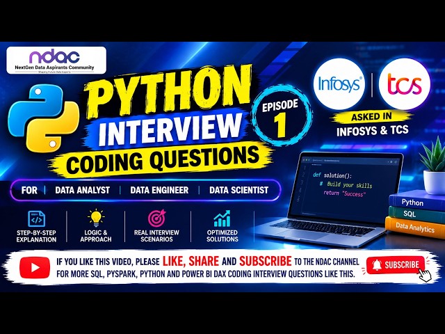 Python Interview Questions | 3 Real Coding Questions from Infosys & TCS | Episode 1