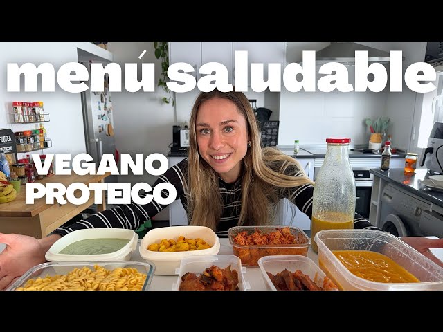 Menú SALUDABLE con batchcooking | cocina 1HORA para toda la semana (VEGANO e HIPERPROTEICO)🌱💪🏼
