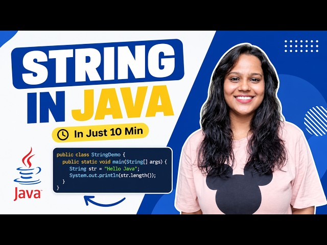 🚀 Java Course for Beginners | Lecture 10 – String in Java | Hindi | Java Tutorial