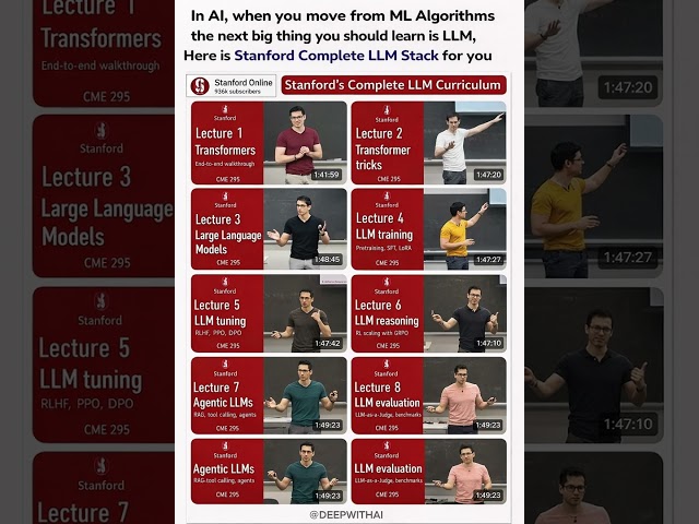 From ML to LLMs 🚀 This is the Stanford roadmap nobody tells you about!