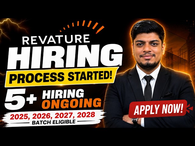 🔥Revature Biggest Hiring Started | Fill Survey Form | 5+ Hiring Ongoing | 2025/2026/2027/2028 BATCH