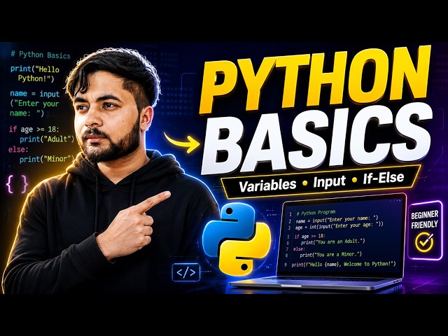 Python Programming for Beginners | Print, Input, Variables & Conditional Statements