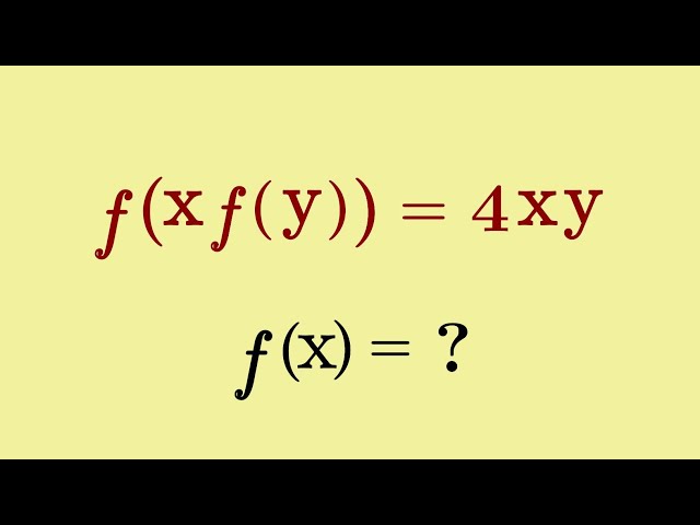 f(x f(y)) = 4xy  | Compute f(x) sir