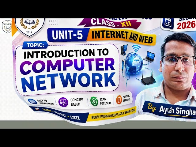 Introduction to computer network Class-XII Unit-5 Internet & web #session2026_27 #internet #cbse12