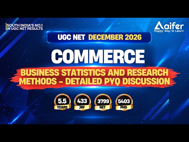 UGC NTA NET Commerce | Business Statistics and Research Methods - Detailed PYQ Discussion | DEC2026