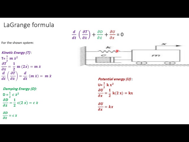 Single degree of freedom damped system (LaGrange Method) Part 1