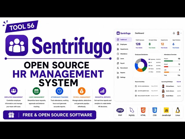 Tool 56 - Sentrifugo: Open Source HR Management System | Free & Open Source Software | Uplatz