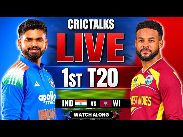 🔴 Live: India Vs West Indies, 1ST T20I | 2026 Series | Cricket Match Today Score & Commentary