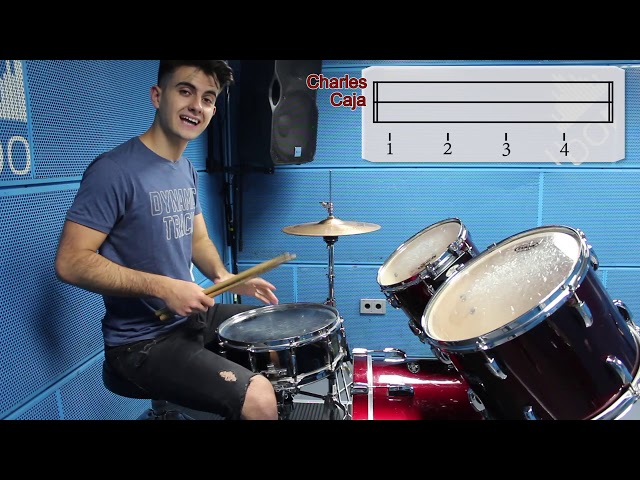 The Easiest and Most Basic Drum Beat. How to start playing drums. Drum Course 2