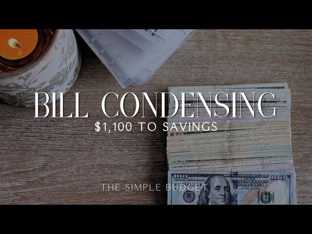 bill condensing | simplifying my cash envelopes