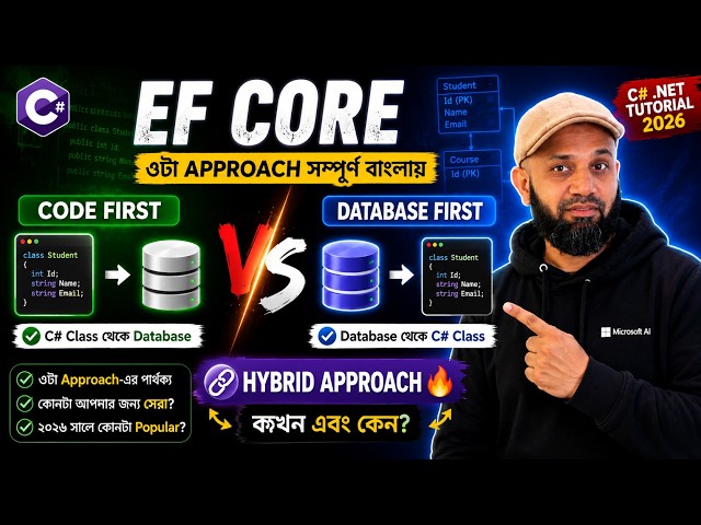 Entity Framework Core — Code First, Database First, Hybrid সম্পূর্ণ বাংলায় | C# .NET Tutorial