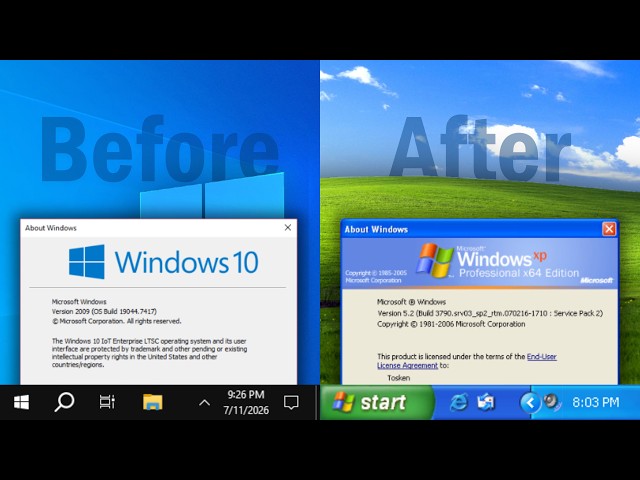 How to transform Windows 10 into Windows XP