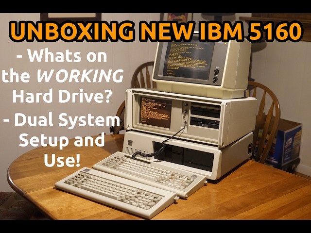 Unboxing a Practically Brand New IBM PC XT Setup with Amber Monitor... Hard Drive Still Boots!