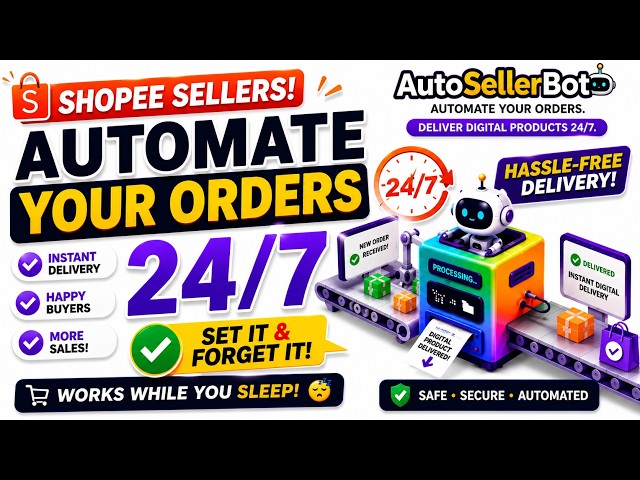 For Shopee Seller Indonesia - Auto-Deliver Digital Product System | Shopee Seller Tool |Shopee Tips