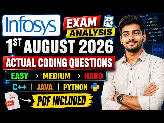 Infosys SP/DSE Exam 1 August  4 Actual Coding Questions | Easy to Hard | Infosys Hiring 2026 Update