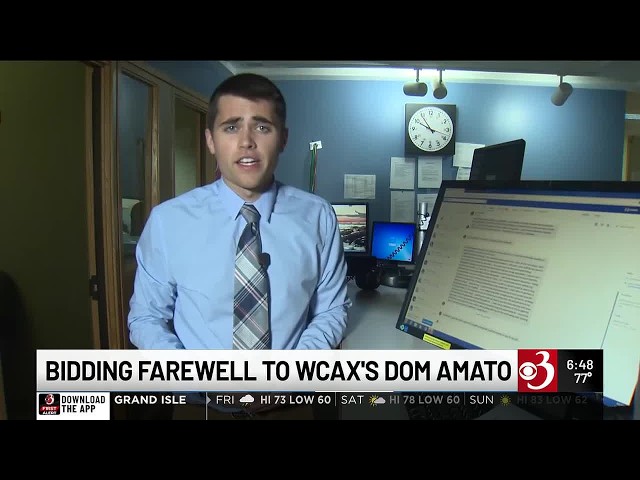 Tras una década en WCAX, Dom Amato pasa al siguiente capítulo