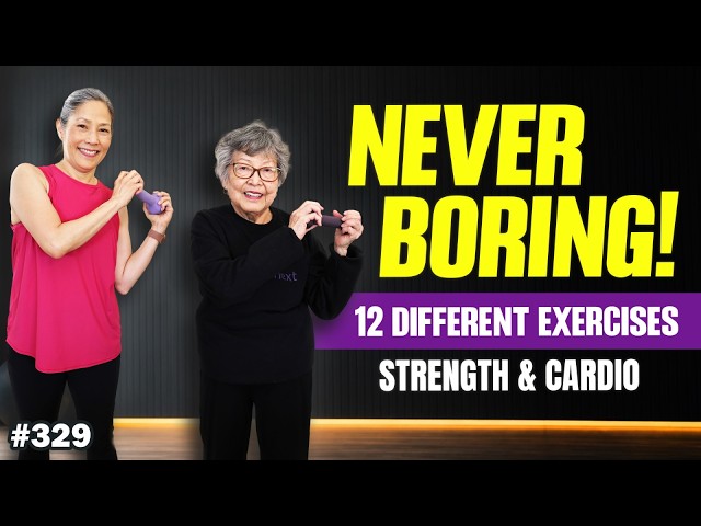 20-Minute Strength & Cardio Workout for Seniors | 12 Different Exercises