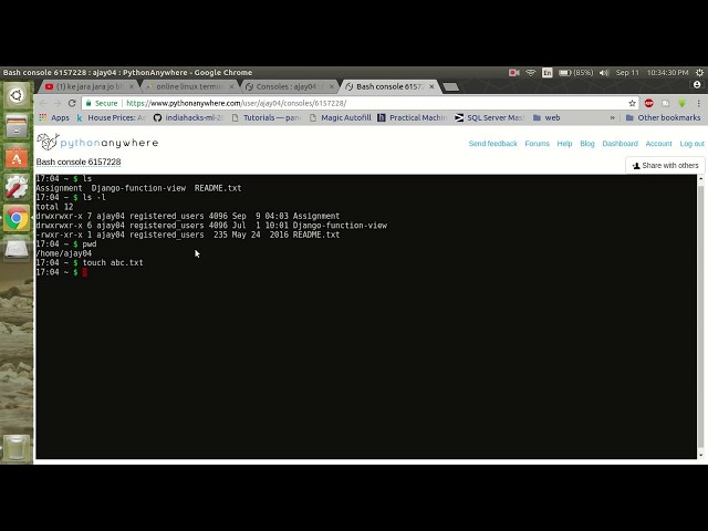 Run Linux terminal online and execute commands || Run mysql database query online