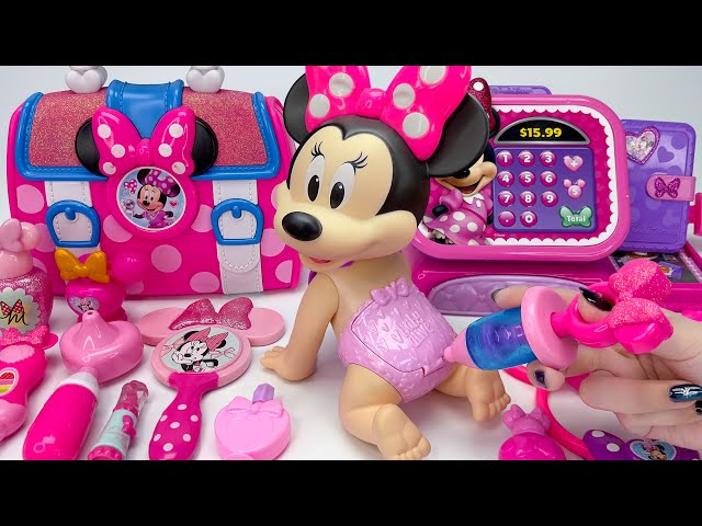 Minnie Mouse 2026🎀 Set Unboxing del maquillaje vs juego médico rosa de Minnie, colección de Disney