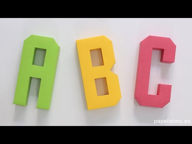 How to Make 3D Paper or Cardstock Letters (A-Z Alphabet Templates)