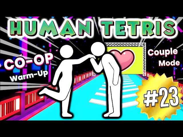 HUMAN TETRIS CO-OP x 2 Player | Immersive Interactive Warm Up | -350 Kcal | Viral Interactive Game
