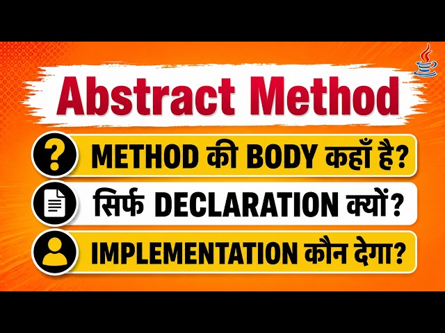 Abstract Method in Java | Why Only Declaration? Who Provides Implementation?