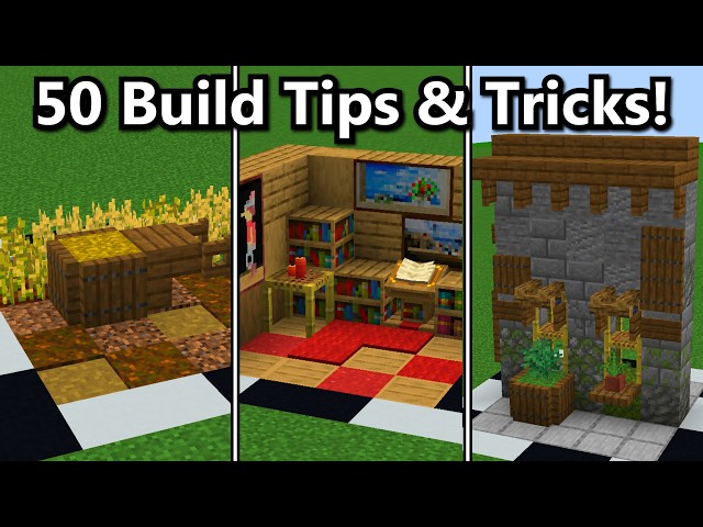 50 Random Minecraft Build Tips & Tricks