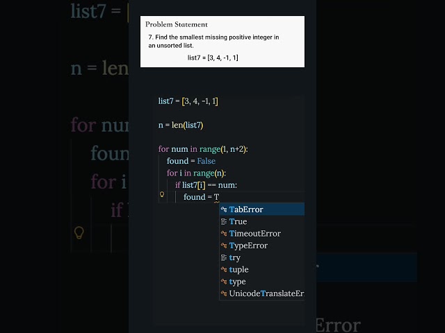 Array / List Problem Statement Python #shorts #youtubeshorts #python #coding