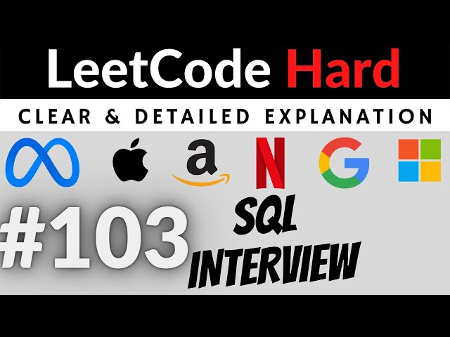 LeetCode Hard 1479 "Sales by Day of the Week" Amazon Interview SQL Question with Explanation