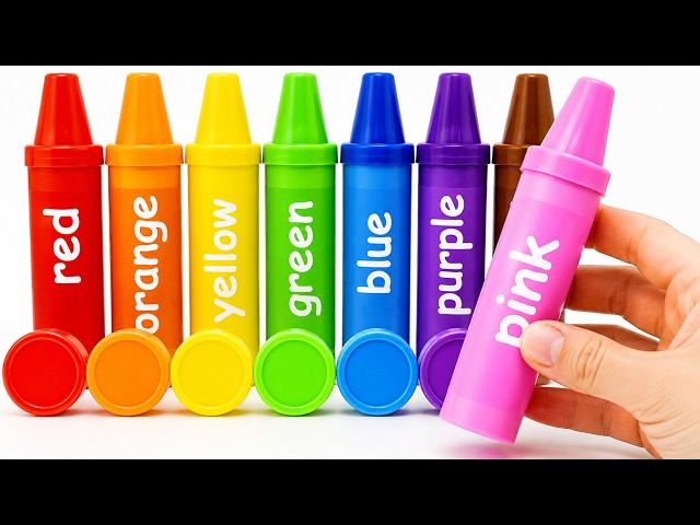 Learn Colors with Crayon SURPRISES and Peppa Pig & Friends Play Doh | Toy Video for Kids & Toddlers