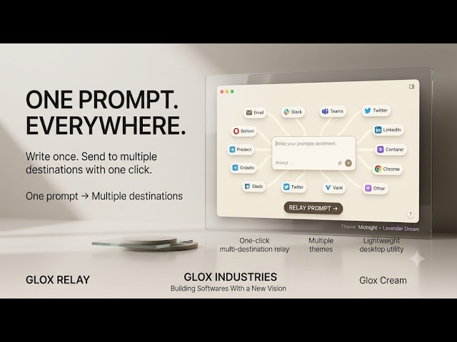 Glox Relay — One Prompt. Everywhere. | Glox Industries