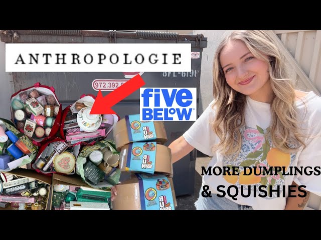 Dumpster diving- MORE VIRAL SQUISHIES + TWO dumpsters full of Anthropologie “TRASH” 