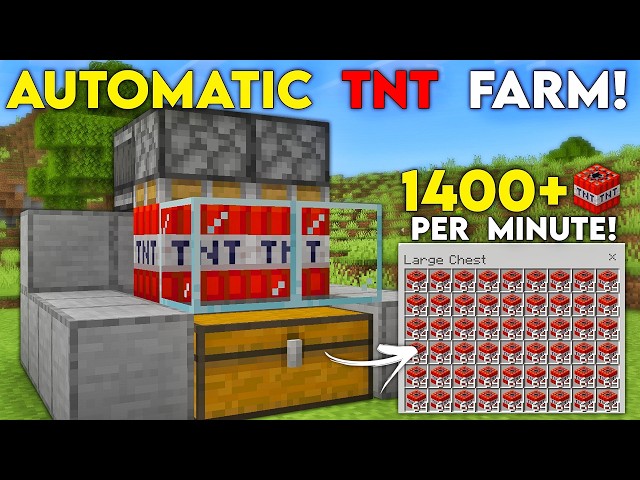 NEW AUTOMATIC TNT FARM in Minecraft Bedrock! (26.1+)