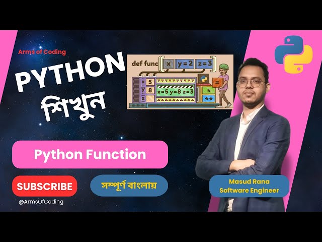 Python Function | Lesson 54 | Python Bangla Full Course | Python Bangla Tutorial 💡🧠✨
