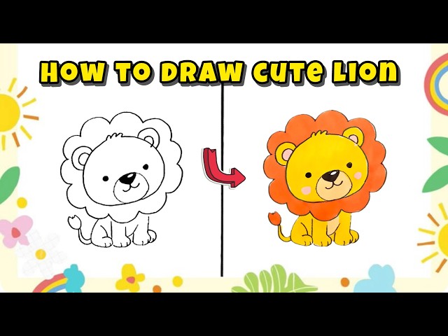 How to Draw a Cute Lion – Fun Wildlife Animal Art Tutorial